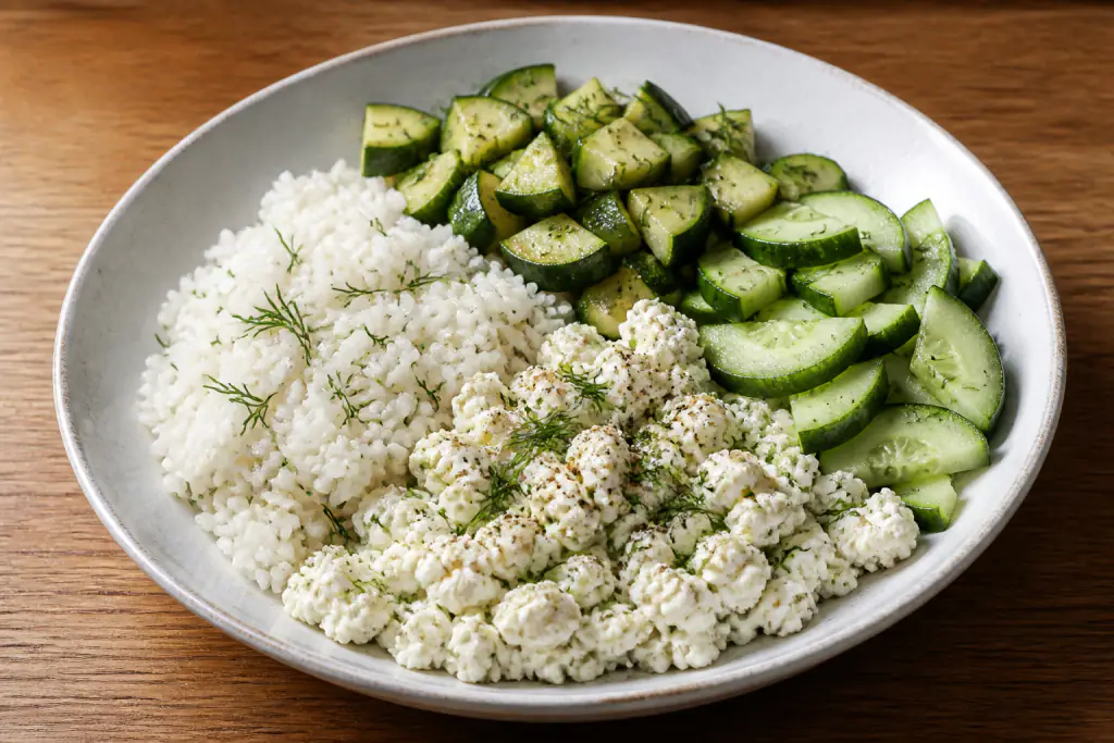Armenian-Inspired Kidney-Caution Egg White Rice Zucchini Bowl