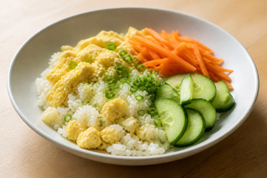 Austrian-Inspired Low-FODMAP-Style Egg Rice Carrot Bowl