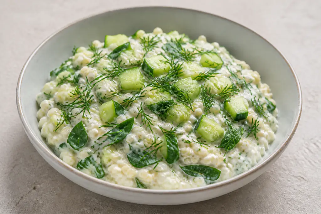 Azerbaijani-Inspired Calcium-Support Yogurt Millet Cucumber Bowl