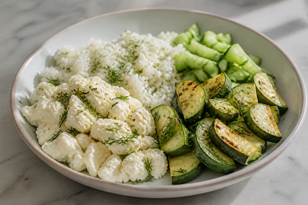 Azerbaijani-Inspired Kidney-Caution Egg White Rice Zucchini Bowl
