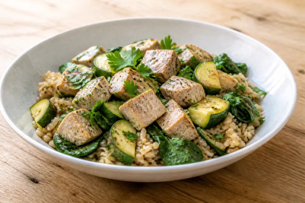 Turkey Brown Rice Greens Bowls for Fatty-Liver-Aware Lunches
