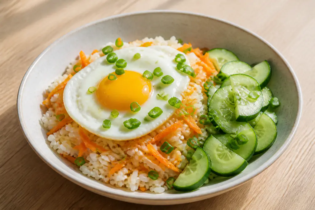 Belgian-Inspired Low-FODMAP-Style Egg Rice Carrot Bowl