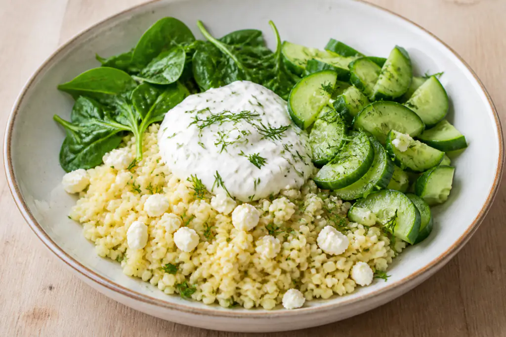 Bulgarian-Inspired Calcium-Support Yogurt Millet Cucumber Bowl