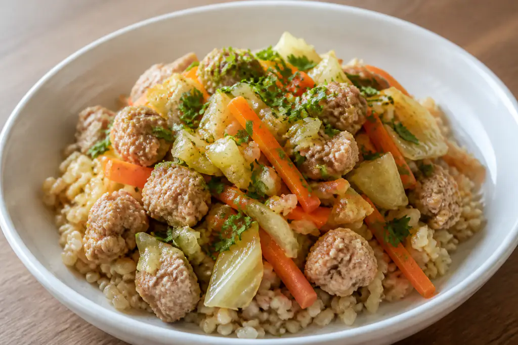 Cape Malay-Inspired Hypertension-Friendly Turkey Brown Rice Cabbage Bowl