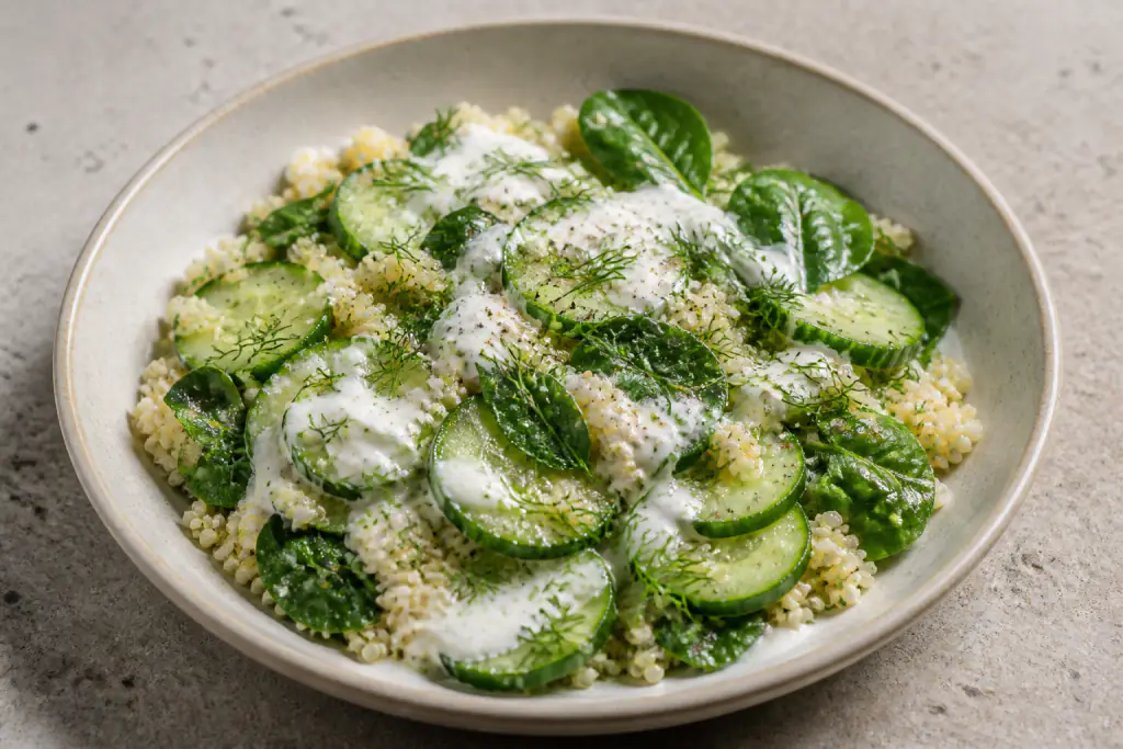 Catalan-Inspired Calcium-Support Yogurt Millet Cucumber Bowl