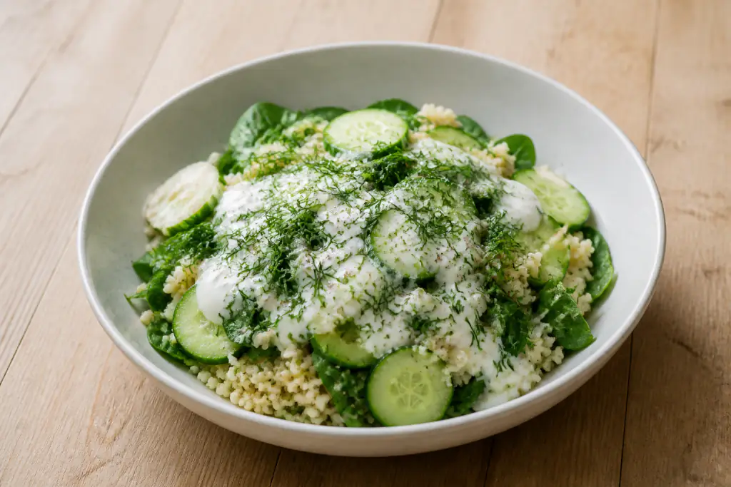 Czech-Inspired Calcium-Support Yogurt Millet Cucumber Bowl