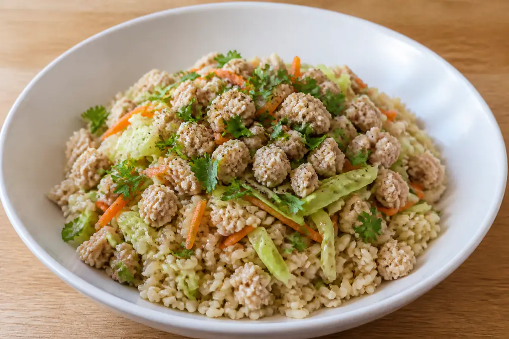 Czech-Inspired Hypertension-Friendly Turkey Brown Rice Cabbage Bowl