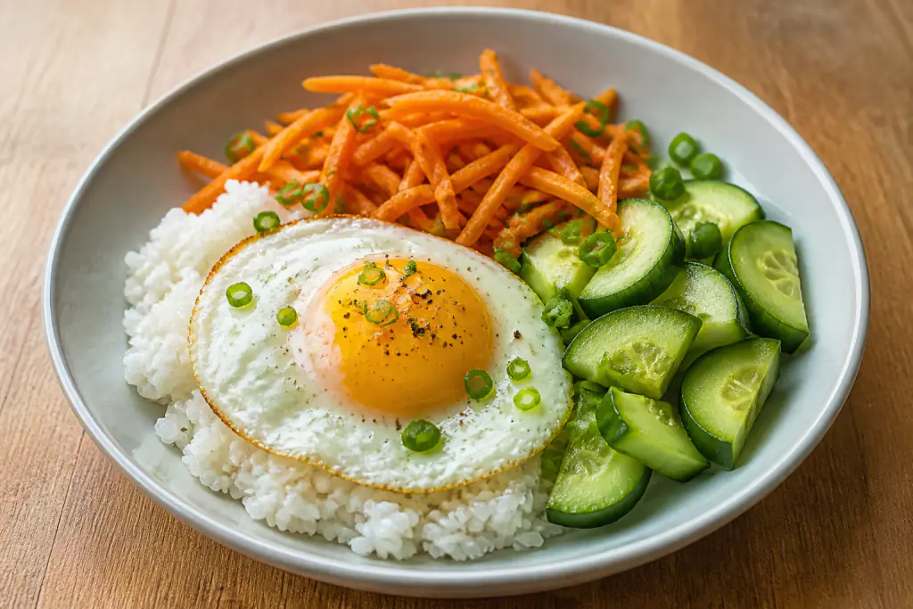 Danish-Inspired Low-FODMAP-Style Egg Rice Carrot Bowl