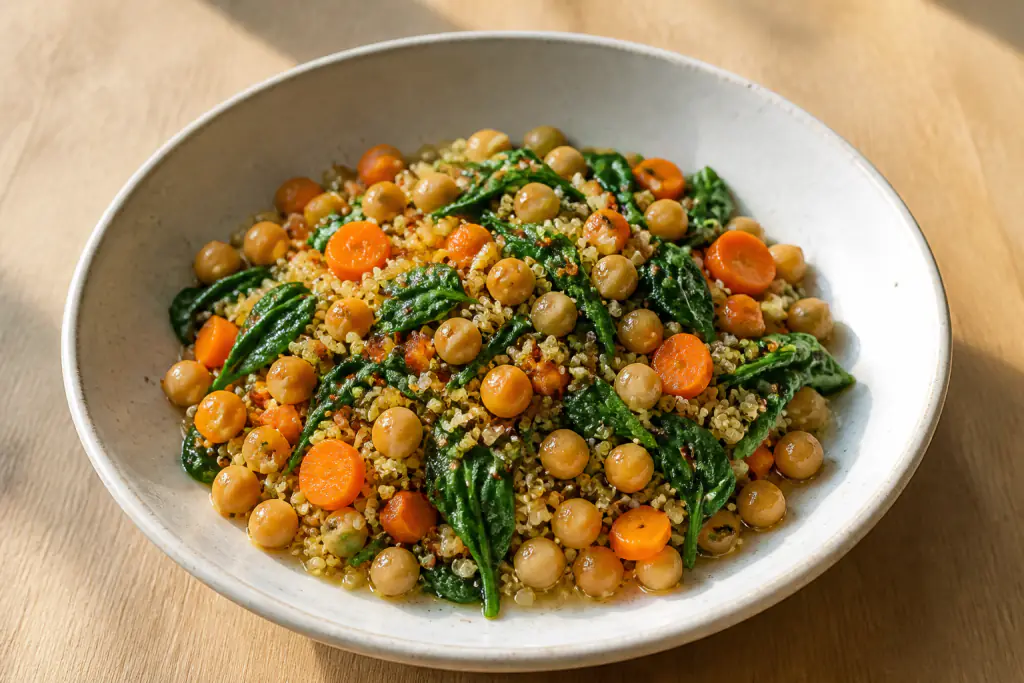 Danish-Inspired Vegan Chickpea Quinoa Carrot Bowl