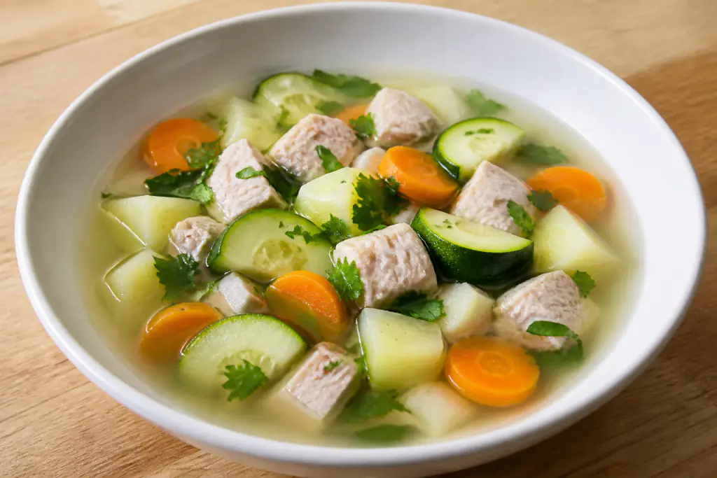 Ecuadorian-Inspired GERD-Aware Turkey Potato Zucchini Soup