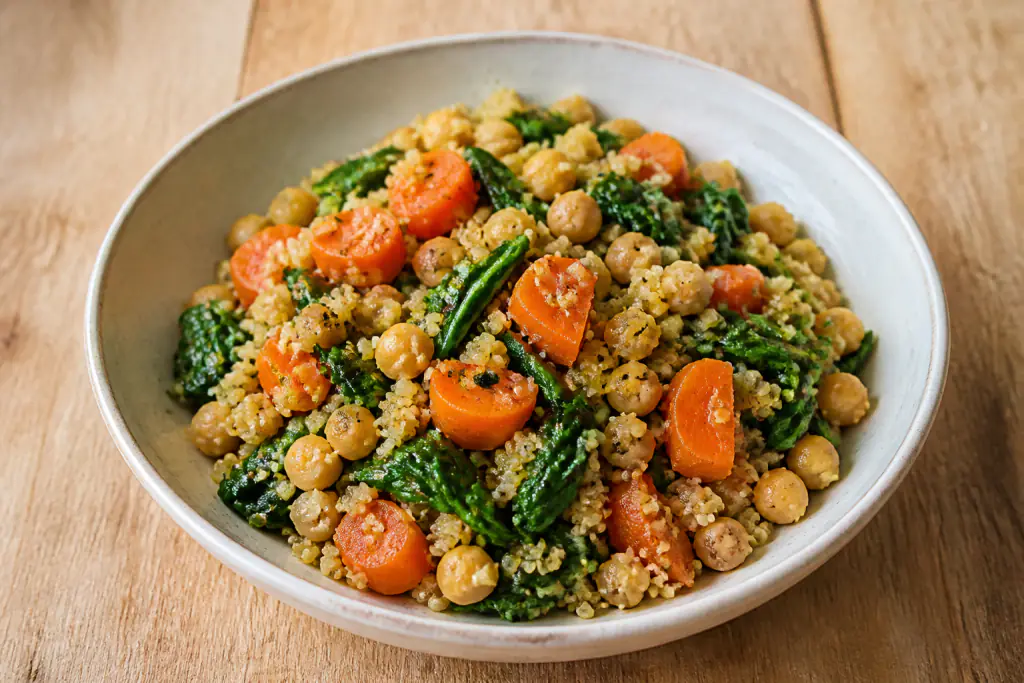 Chickpea Quinoa Carrot Bowls for Vegan Meal Prep