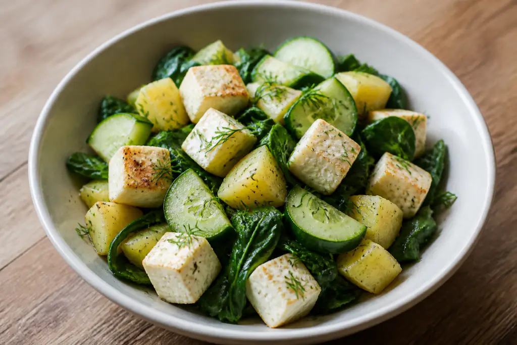 Finnish-Inspired Calcium-Support Paneer Potato Cucumber Bowl