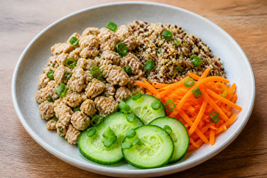 Georgian-Inspired Low-FODMAP-Style Turkey Quinoa Carrot Plate