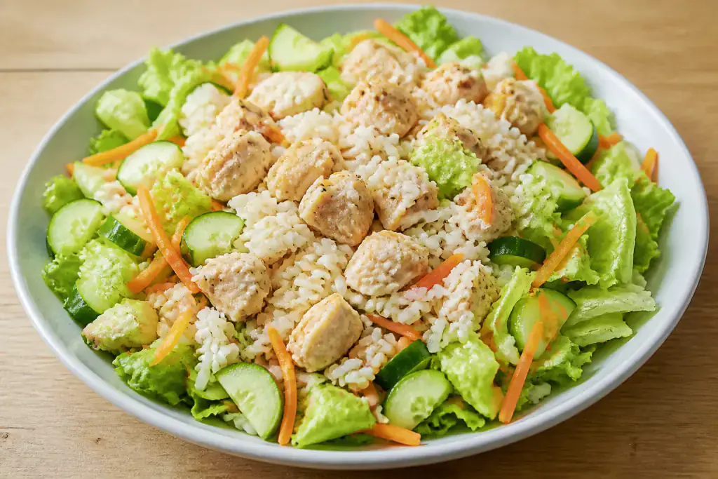 Migraine-Caution Chicken Rice Salad