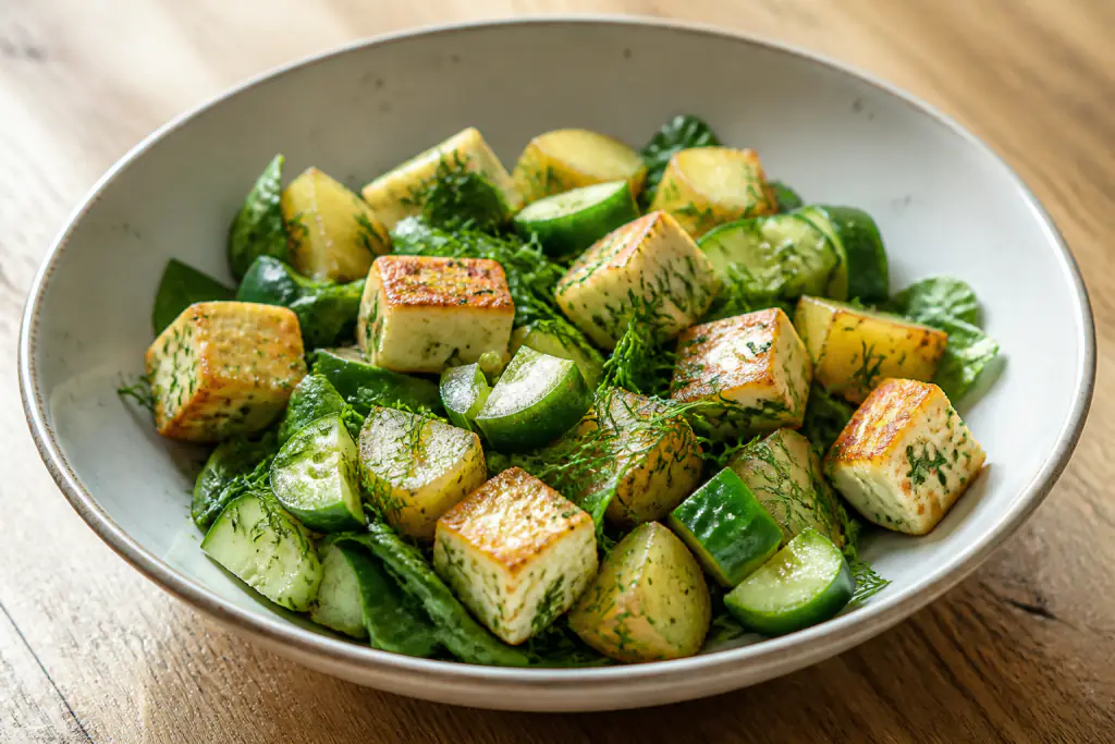 Guatemalan-Inspired Calcium-Support Paneer Potato Cucumber Bowl