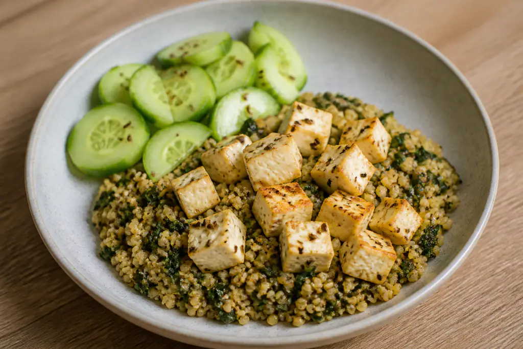 Hungarian-Inspired PCOS-Friendly Paneer Millet Spinach Plate