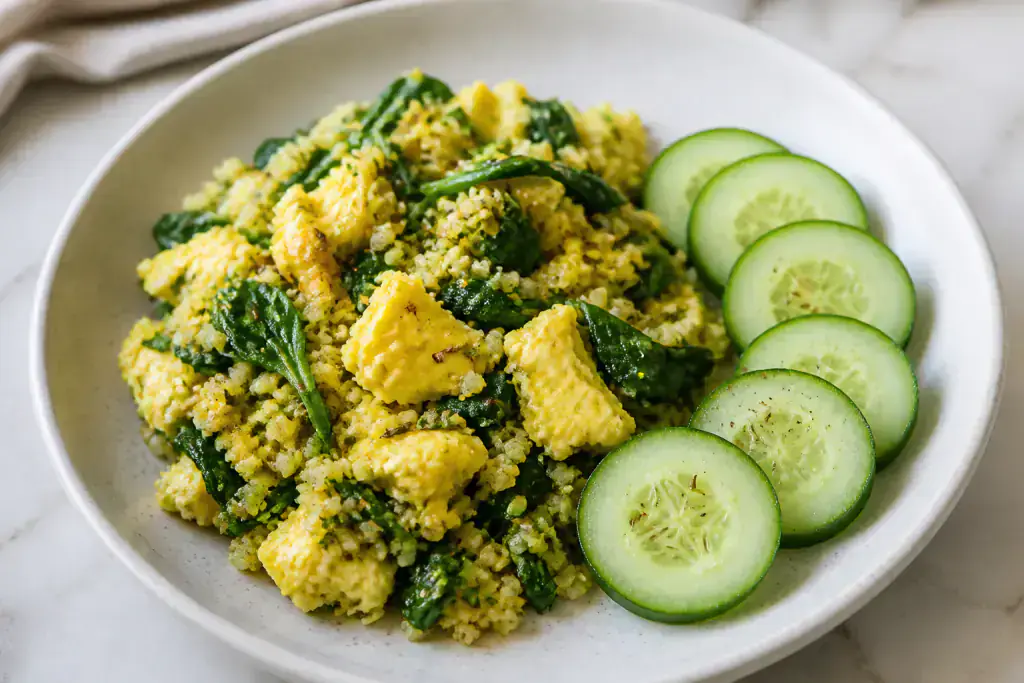 Indian PCOS-Friendly Egg Millet Spinach Breakfast