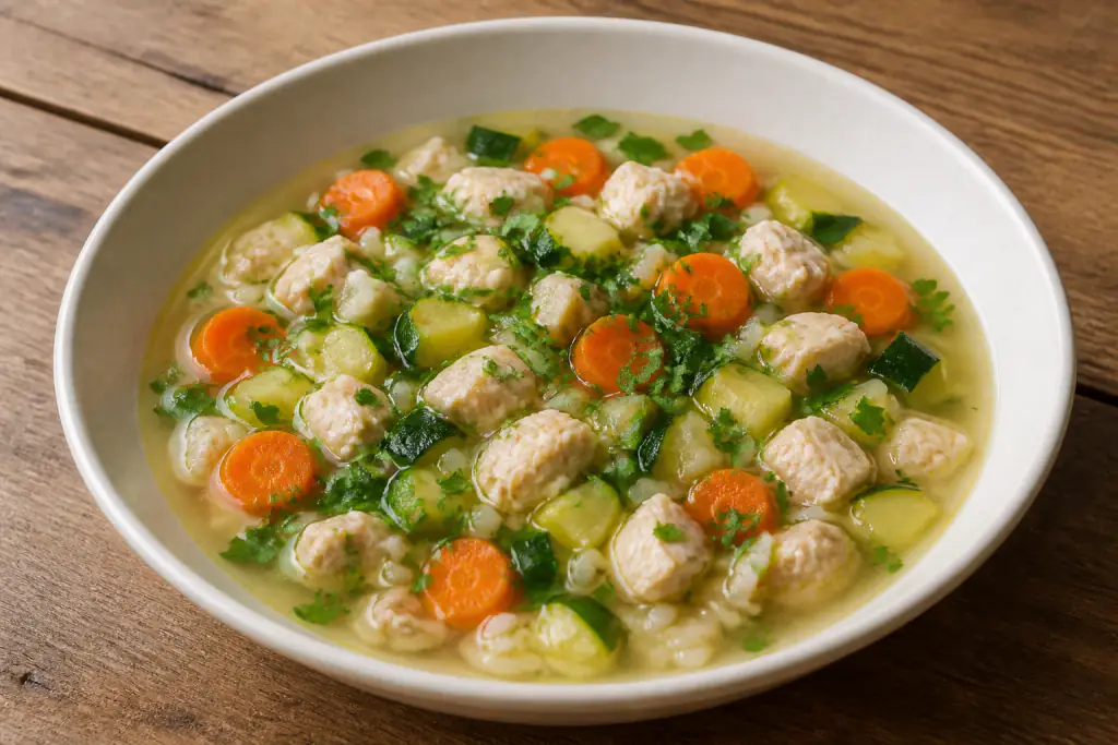 Iraqi-Inspired GERD-Aware Chicken Rice Carrot Soup