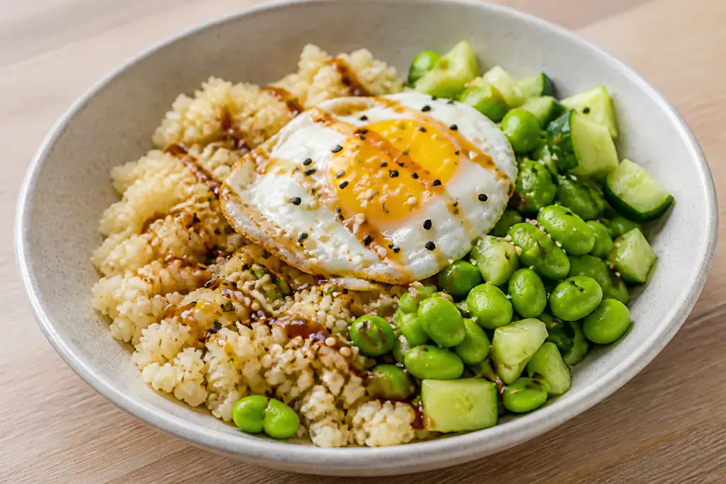 Japanese Sesame Cauliflower Rice Bowl