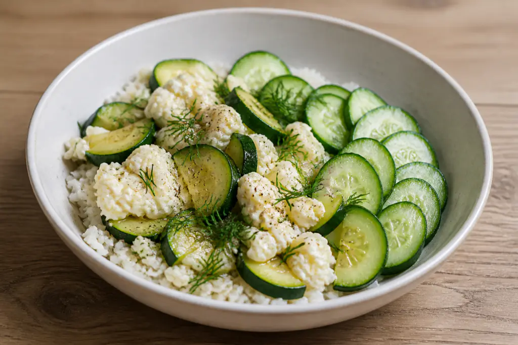 Malagasy-Inspired Kidney-Caution Egg White Rice Zucchini Bowl