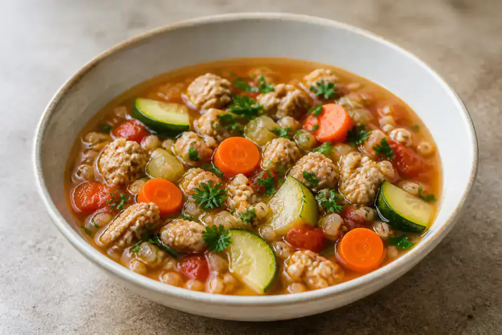 Mexican Hypertension-Friendly Turkey Barley Vegetable Soup
