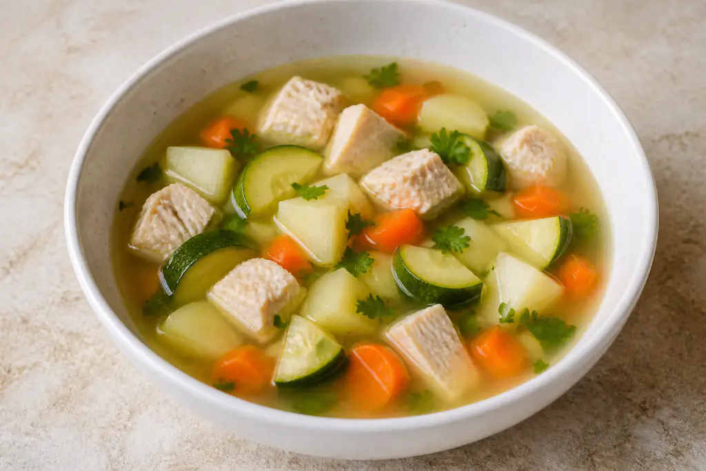 Moldovan-Inspired GERD-Aware Turkey Potato Zucchini Soup
