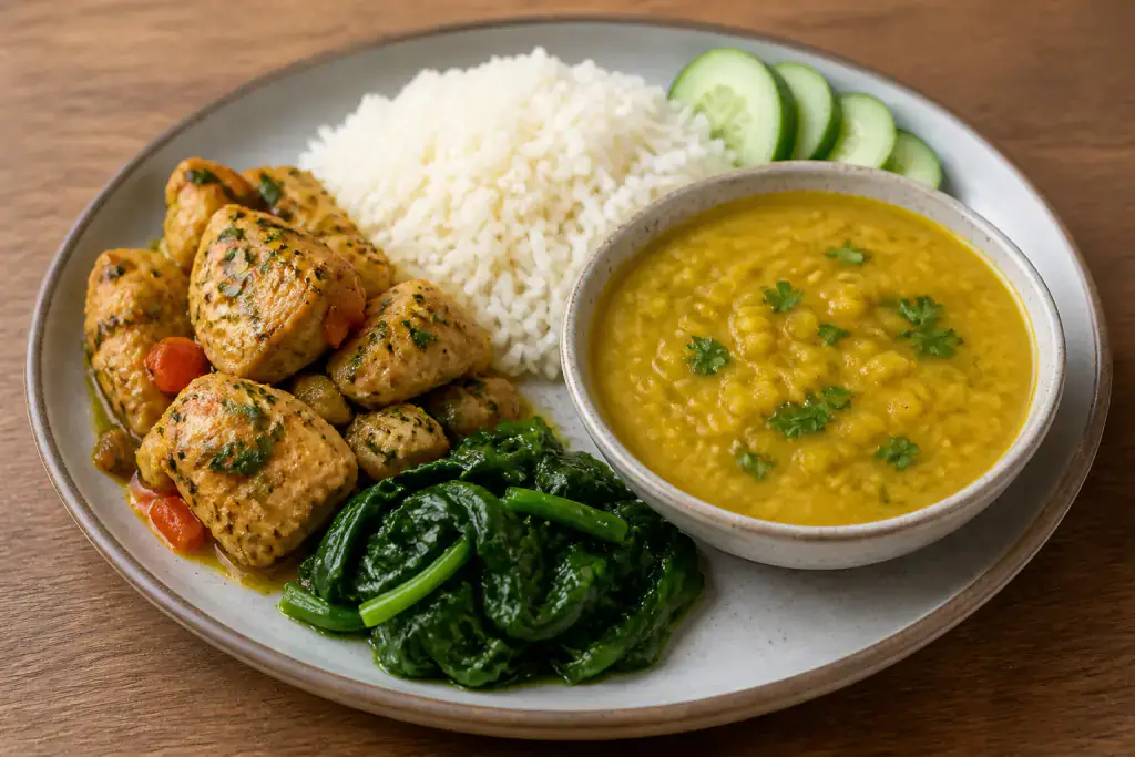 Nepali Chicken Dal Bhat Light