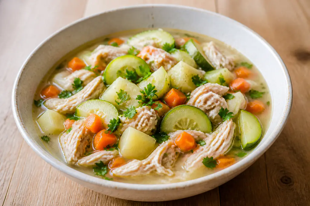 New Zealand-Inspired GERD-Aware Turkey Potato Zucchini Soup