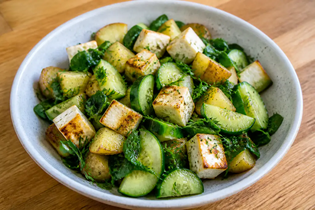 Oaxacan-Inspired Calcium-Support Paneer Potato Cucumber Bowl