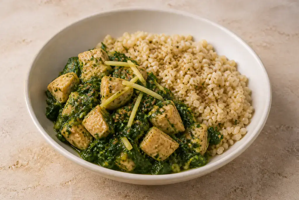 Pakistani Chicken Spinach Millet Bowl