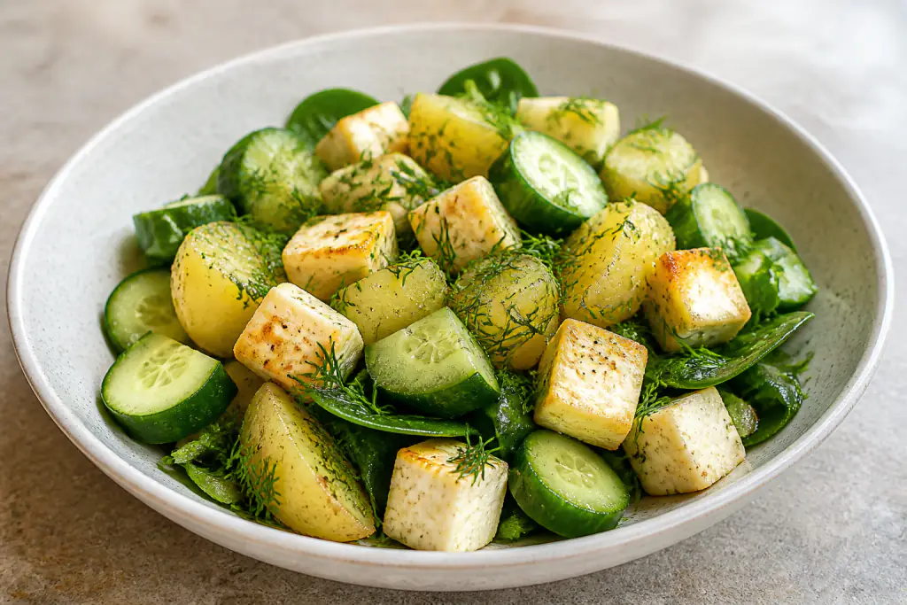 Panamanian-Inspired Calcium-Support Paneer Potato Cucumber Bowl