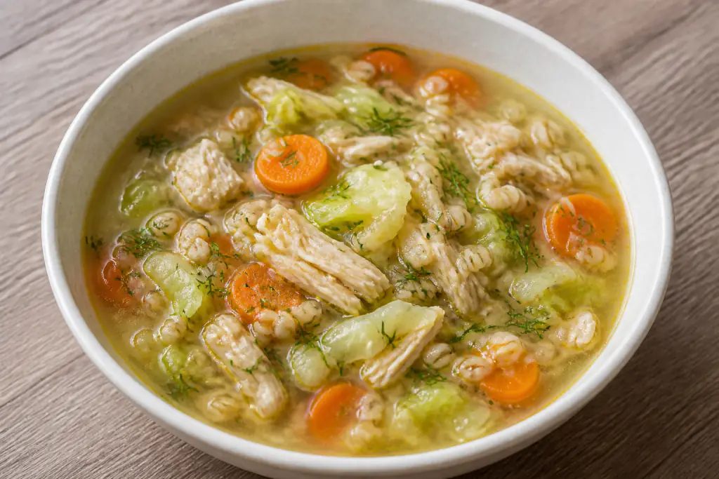 Panamanian-Inspired Hypertension-Friendly Chicken Oat Cabbage Soup