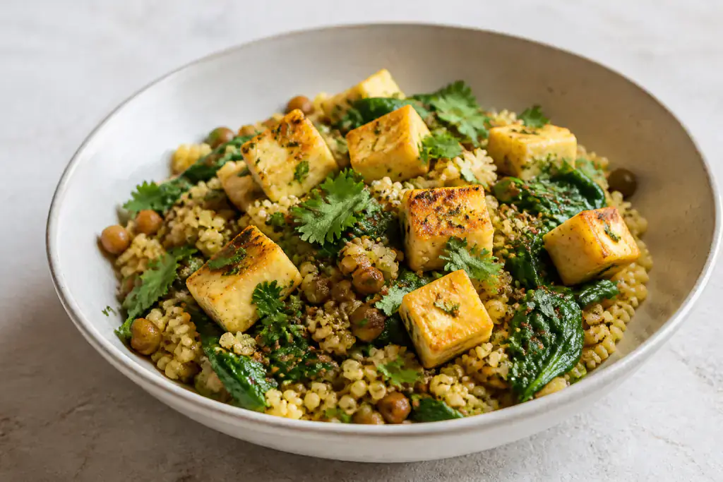 PCOS-Friendly Paneer Spinach Millet Bowl