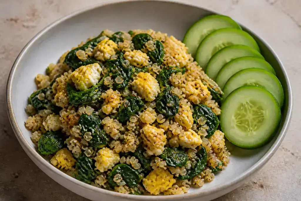Persian PCOS-Friendly Egg Millet Spinach Breakfast