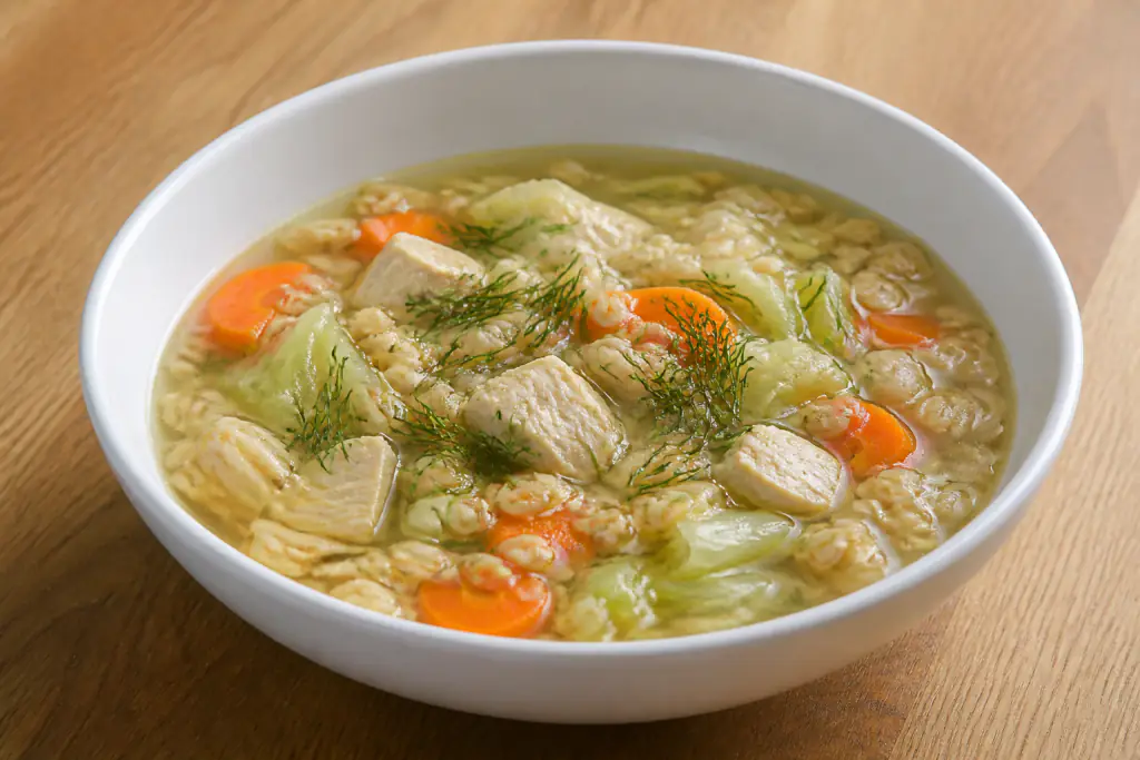 Puerto Rican-Inspired Hypertension-Friendly Chicken Oat Cabbage Soup