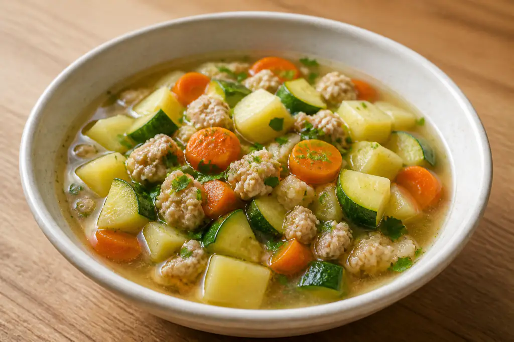 Samoan-Inspired GERD-Aware Turkey Potato Zucchini Soup