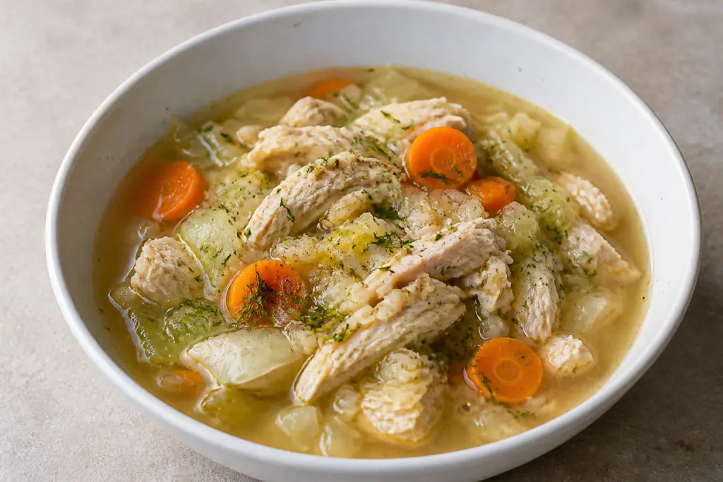Samoan-Inspired Hypertension-Friendly Chicken Oat Cabbage Soup