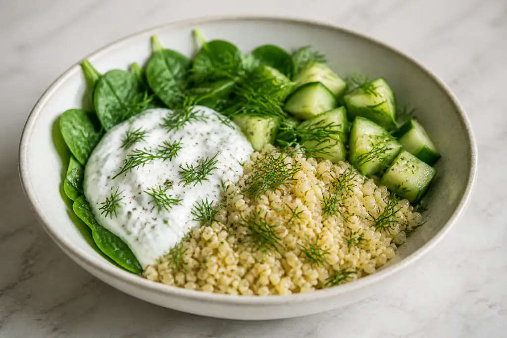 Saudi-Inspired Calcium-Support Yogurt Millet Cucumber Bowl