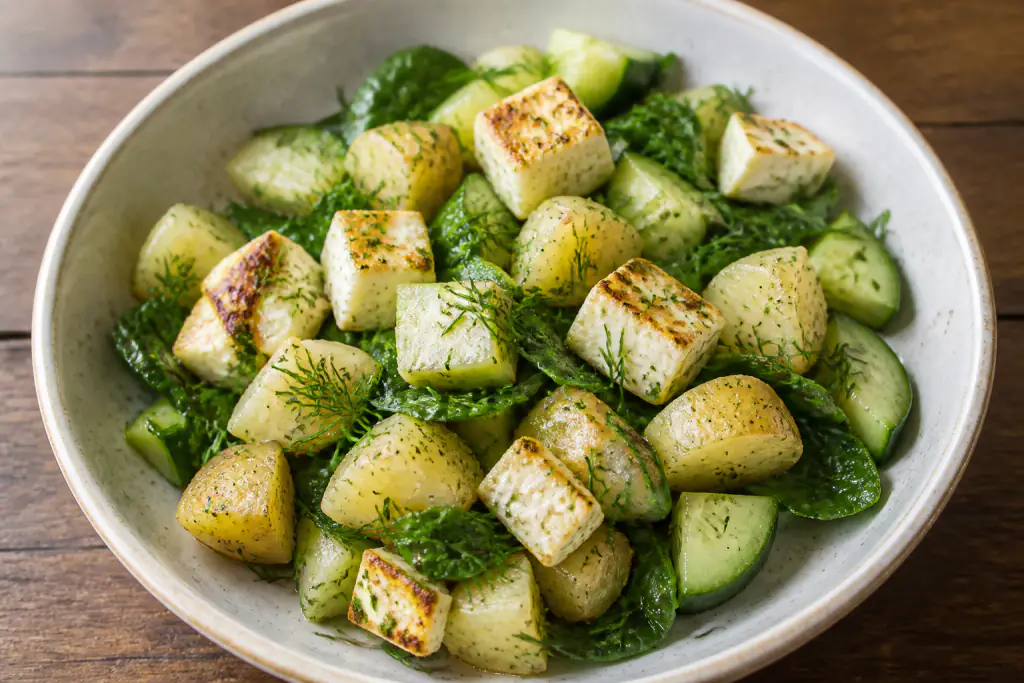 Serbian-Inspired Calcium-Support Paneer Potato Cucumber Bowl