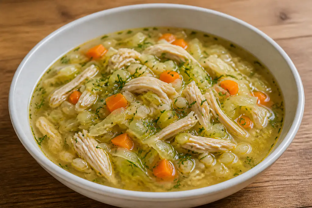 Serbian-Inspired Hypertension-Friendly Chicken Oat Cabbage Soup