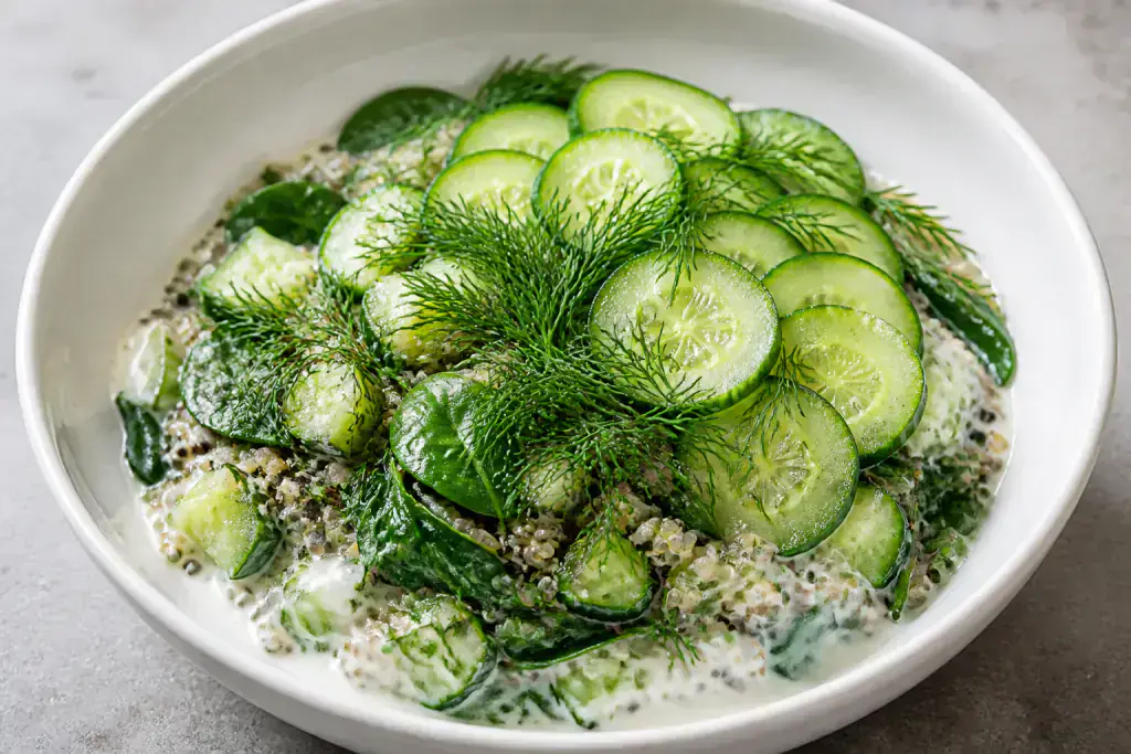 Singaporean-Inspired Calcium-Support Yogurt Quinoa Cucumber Bowl