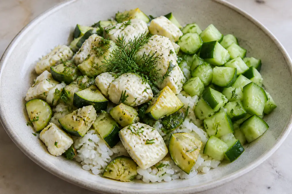 Sudanese-Inspired Kidney-Caution Egg White Rice Zucchini Bowl