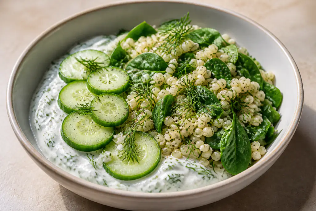 Syrian-Inspired Calcium-Support Yogurt Millet Cucumber Bowl