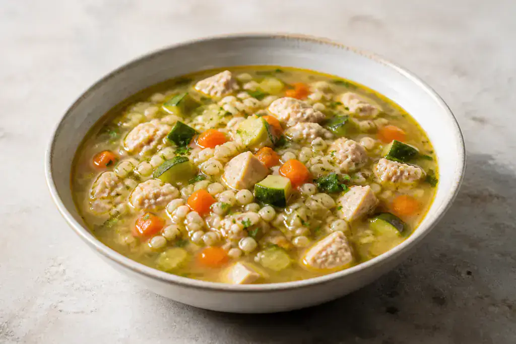 Turkish Hypertension-Friendly Turkey Barley Vegetable Soup