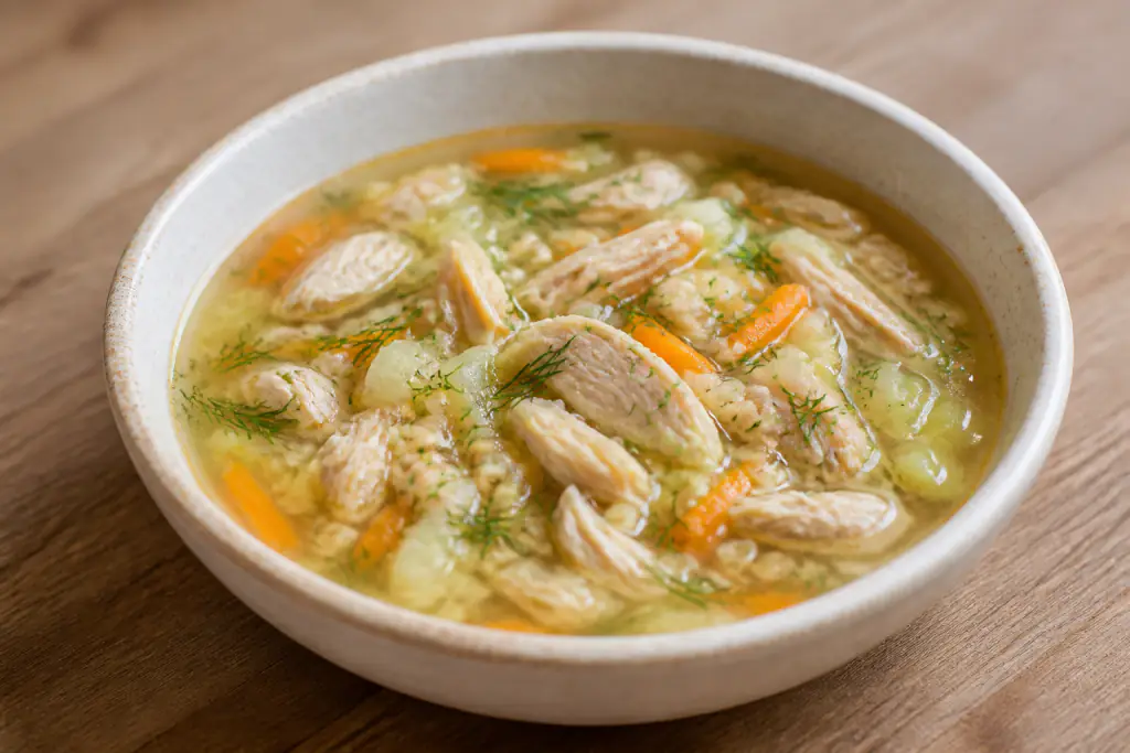 Ukrainian-Inspired Hypertension-Friendly Chicken Oat Cabbage Soup