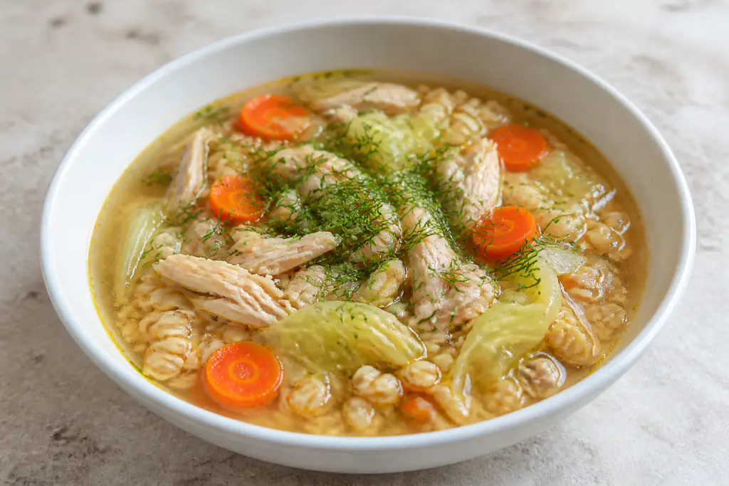 Yucatecan-Inspired Hypertension-Friendly Chicken Oat Cabbage Soup