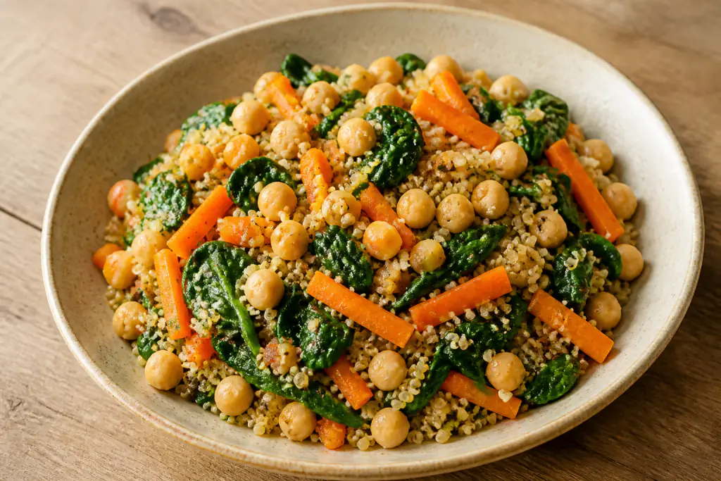 Yucatecan-Inspired Vegan Chickpea Quinoa Carrot Bowl